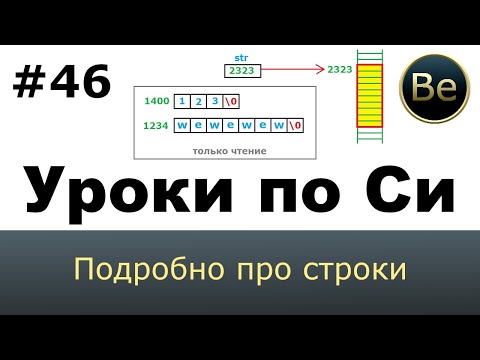 Видео: Язык Си с нуля - Урок 46 - Подробно про строки. Строковые литералы. Склеивание строк.