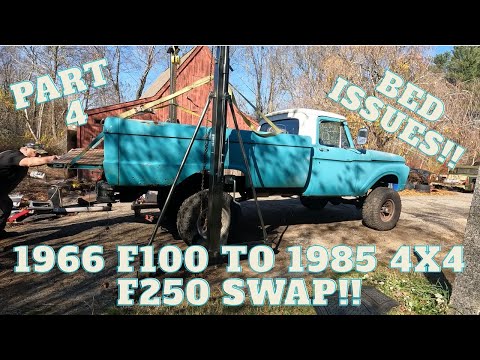 Видео: Замена шасси F100 1966 года на полноприводный F250 с закругленным носом!!! Проблемы с заменой куз...