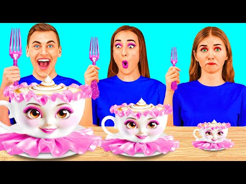 Видео: Большая, Средняя или Маленькая Тарелка Челлендж | Простые Кулинарные Рецепты от TeenTeam Challenge