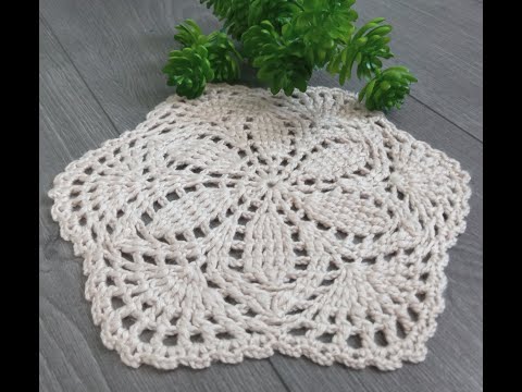 Видео: Проста серветка гачом, частина 1. DIY. A simple crochet napkin, part 1