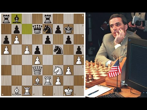 Видео: Гарри Каспаров просто раздавил Дип Блю! Мощный зажим!  Шахматы.