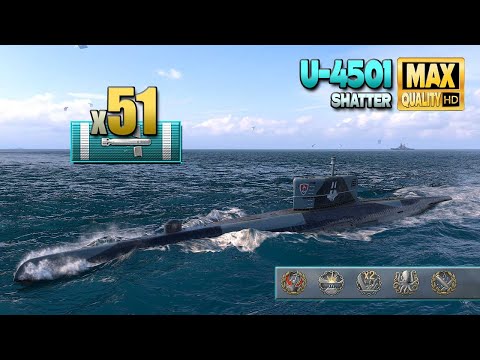 Видео: Подводная лодка U-4501: 51 попадание торпеды в триллере на карте Shatter.