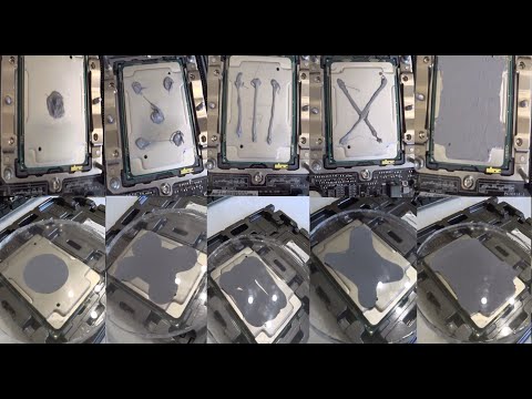 Видео: Сравните методы нанесения термопасты для LGA3647