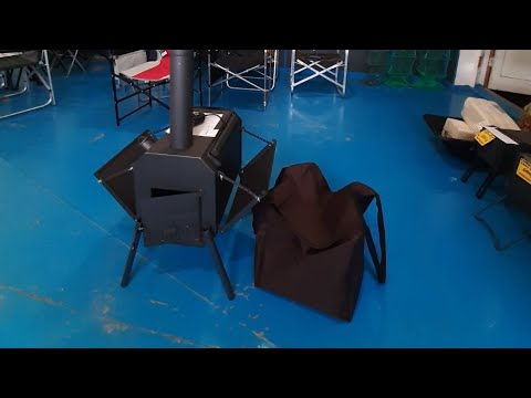 Видео: походная банная печь с парогенератором  "Карасик -банщик"