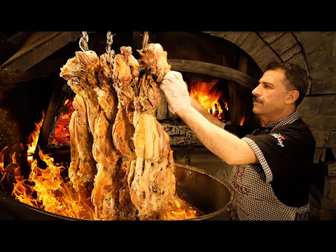Видео: Знаменитый турецкий кебаб Тандури! Турецкий хлеб и другая турецкая уличная еда