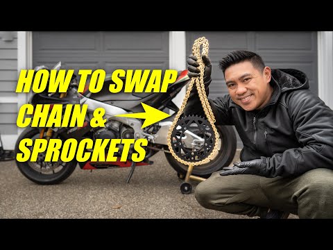Видео: Как заменить цепь и звездочки мотоцикла