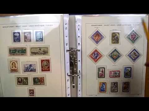 Видео: Марки СССР на листах Шаубек 1950....1957