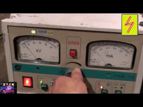 Видео: Испытание повышенным напряжением ячейки с масляным выключателем