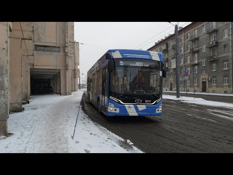Видео: Троллейбус, маршрут №15 в парк 6281 "Адмирал" б.2019 (15.01.2021) Санкт-Петербург
