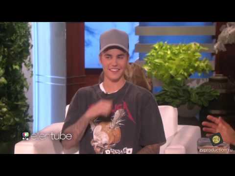 Видео: Джастину Биберу СТЫДНО на шоу Эллен (перевод на русский byBitchy)