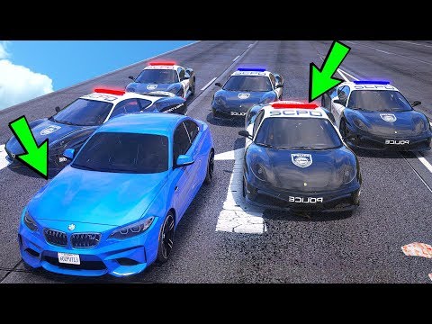 Видео: КОШКИ МЫШКИ В GTA 5 ONLINE. ПОЙМАЮТ ПЯТЕРО КОПОВ НА ФЕРРАРИ ГОНЩИКА НА BMW M2?