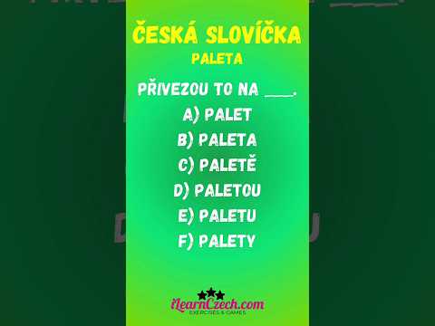 Видео: Umíte skloňovat slovo PALETA? TEST 35 #cestinaprocizince #learnczech #чешскийязык