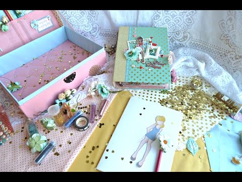Видео: Tutorial МК- личный дневник для девочки+шкатулка Photo play paper/ Paper dolls