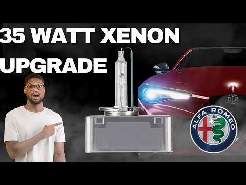 Видео: Модернизация освещения Alfa Romeo Giulia / Stelvio мощностью 35 Вт