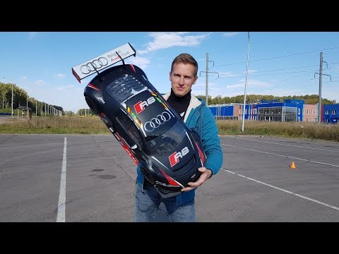 Видео: Тест-драйв БЕШЕНОЙ AUDI R8 ... 100+ км/ч. Драг против TRAXXAS XO-1