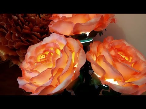 Видео: МК" Букет из трёх светящихся роз".