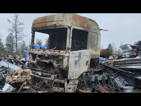 Видео: сгорела Скания