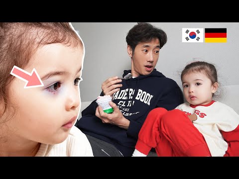 Видео: SUB) Папа утешает РОА, на которую напал мальчик в детском саду😥