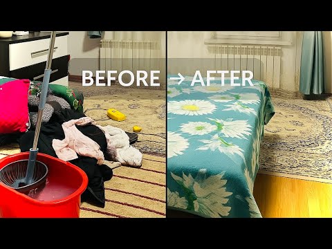 Видео: “Үйдің іші апат 😱 Бірақ 1 сағатта жарқыратып тазаладым!”