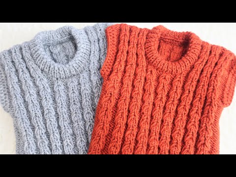 Видео: Жилетка спицами. Связала близнецам. Вязание спицами для детей.
