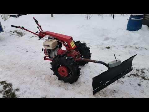 Видео: Купил и переделал снегоотвал на мотоблок МТЗ!!! Качаем воду в погребе!!!