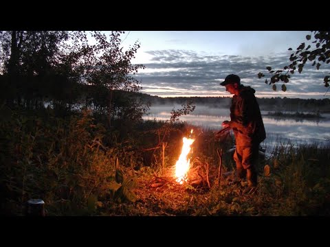 Видео: Рыбалка на озере, обустраиваюсь на новом месте #339