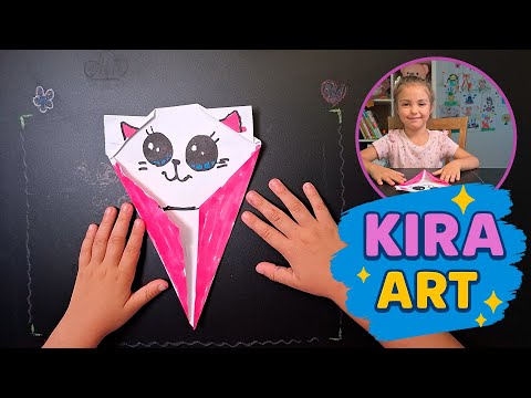 Видео: Как сделать кота из бумаги | Поделка кот