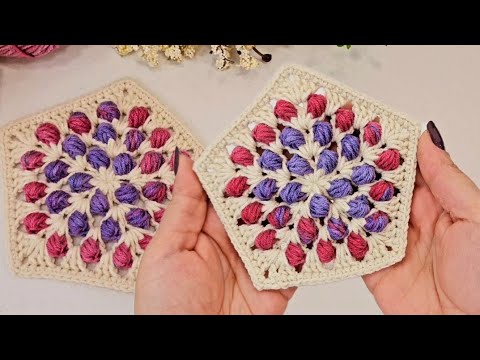 Видео: Эти мотивы потрясающие / как сделать мотив фисташкового пятиугольника крючком.