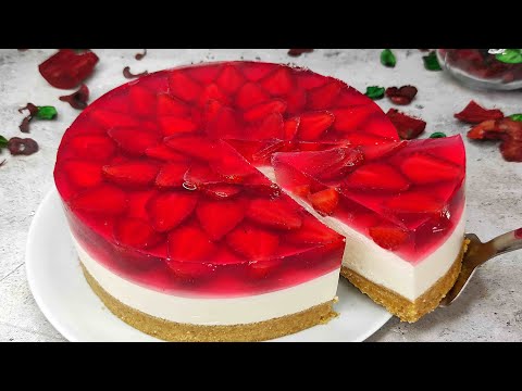 Видео: Творожный ЧИЗКЕЙК с клубникой. Торт с КЛУБНИКОЙ без ВЫПЕЧКИ.