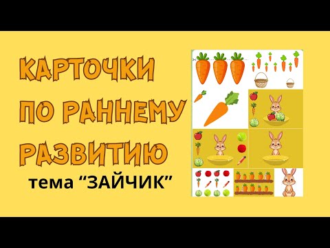 Видео: КАРТОЧКИ ПО РАННЕМУ РАЗВИТИЮ, ЗАЙЧИК