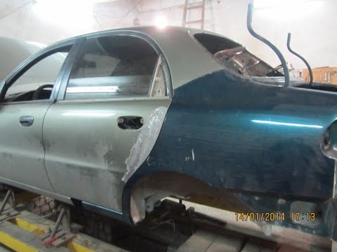 Видео: Daewoo Lanos. бывший "распил". повреждения.