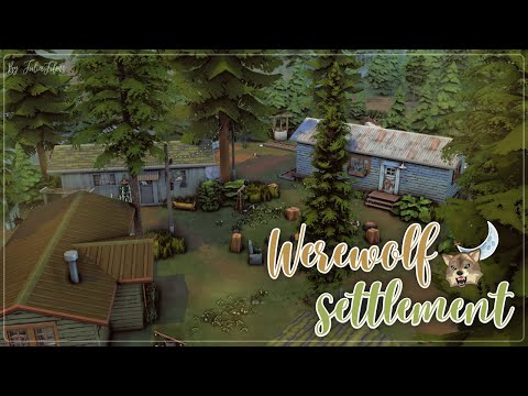 Видео: Поселение Оборотней🌙🐺│Строительство│Werewolf Settlement│SpeedBuild│NO CC [The Sims 4]