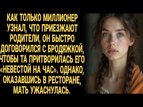 Видео: Душевная история! До приезда родителей, богач нанял нищенку"невестой на час." Увидев её, мать в шоке