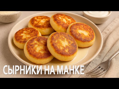 Видео: Сырники, которые не разваливаются — рецепт с манкой 👩‍🍳👌