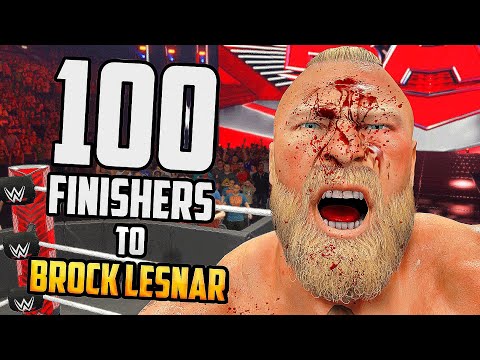 Видео: 100 финишёров Броку Леснару! — WWE 2K25
