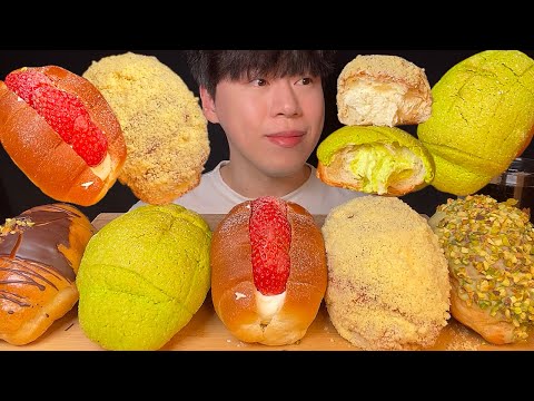 Видео: SUB) Десертный рулет с соленым маслом и кремом мукбанг asmr