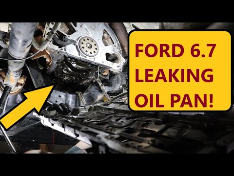 Видео: FORD 6.7 ВЕРХНИЙ МАСЛЯНЫЙ ПОДДОН ТЕЧЕТ? КАК ЭТО ИСПРАВИТЬ!