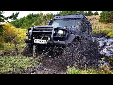 Видео: Гелик на порталах - Король бездорожья! Land Rover Defender, Jeep Wrangler, УАЗ, Нива, Gelandewagen
