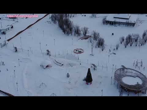 Видео: Село Майя Мегино-Кангаласского улуса Якутии, декабрь 2023 года. Виды сверху.