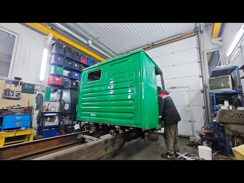 Видео: Переваренная кабина со спалкой на плавающей пневмо подвеске. ЗИЛ бычок ручной сборки.