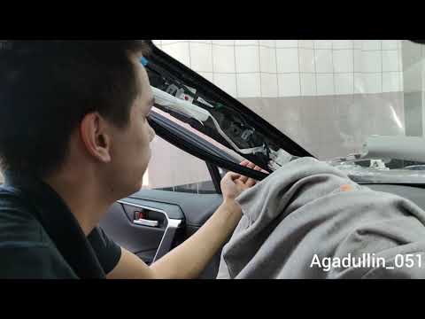 Видео: Toyota RAV4 2020.Как снять козырьки, плафон, потолочные ручки, переднюю стойку, крючки, задн плафон?