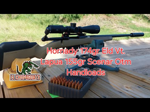 Видео: Патроны HORNADY ELD VT 174GR и LAPUA 155GR SCENAR на тактических патронах SAVAGE 110 CARBON