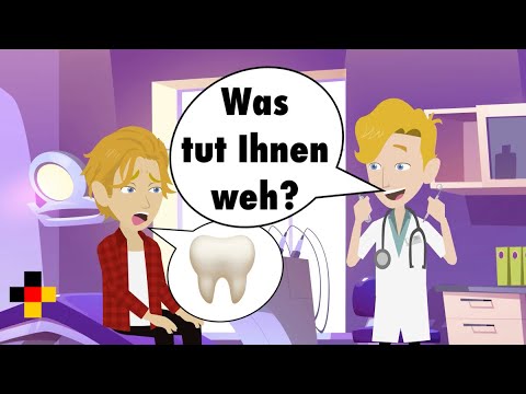 Видео: Изучение немецкого языка | К стоматологу с зубной болью | Диалог на немецком языке с субтитрами