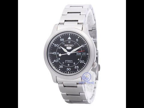 Видео: Видео обзор механических наручных часов Seiko 5 SNK809K1