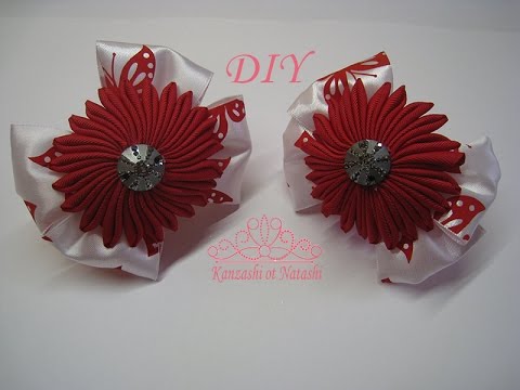 Видео: Медуза Канзаши МК.DIY