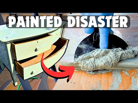 Видео: Гл. 100| Кто-то покрасил этот комод в зелёный цвет, поэтому я его отреставрировал