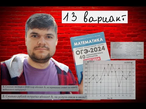 Видео: Решение НАСТОЯЩЕГО ОГЭ - 2024 по математике (Лысенко 13 вариант) Задания 1-5 - Абонент выбрал ТАРИФ