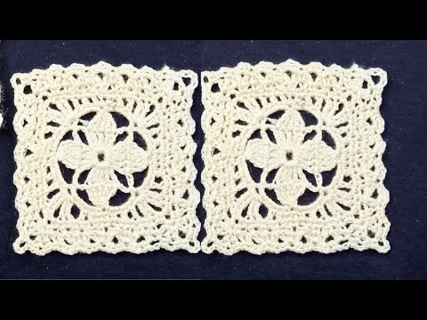 Видео: Квадрат крючком в старинном стиле. Vintage style crochet square