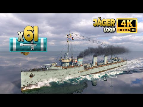 Видео: эсминец Jäger: 61 фантастическое торпедное попадание - World of Warships