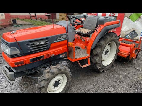Видео: Японський мінітрактор Кубота GL 261D 27 к.с. з фрезою 1.6м ексклюзив